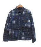 アールエルエックス ラルフローレン RLX RALPH LAUREN ダウンジャケット シャツジャケット パッチワークプリント チェック柄 S 青 ブルー /JS ■GY01