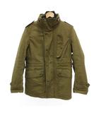 バーバリー ロンドン BURBERRY LONDON ミリタリーコート ジャケット 40 ミドル丈 ハーフ ライナー付き 裏地ノバチェック カーキ /JS ■GY19