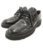 プラダスポーツ PRADA SPORT ダービーシューズ ドレス ローファー エナメル ウィングチップ メダリオン 36.5 黒 ブラック /JS ■GY19