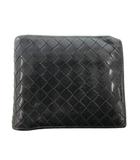 ボッテガヴェネタ BOTTEGA VENETA イントレチャート 二つ折り財布 ウォレット レザー 黒 ブラック /FF ■GY19