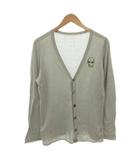 ルシアンペラフィネ LUCIEN PELLAT-FINET カーディガン カシミヤ混 カモフラロゴ刺繍 スカル M グレー /FF ■GY19