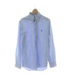ラルフローレン RALPH LAUREN クラシックフィット CLASSIC FIT ボタンダウンシャツ SP 青 ブルー ストライプ柄  長袖 /PP ■GY03