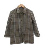 バーバリーズ Burberrys 90’S ヴィンテージ 白タグ ステンカラーコート ショート ジャケット M グレー チェック柄 /FF ■GY03
