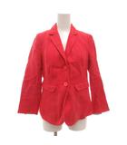 Sマックスマーラ 'S Max Mara リネン テーラードジャケット シングル 2B ノーベント 40 赤 レッド /GV ■GY03