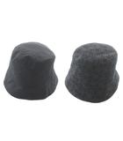 ロエベ LOEWE 帽子 バケットハット バケハ リバーシブル ジャガード アナグラム ロゴ 黒 ブラック グレー K820HB1X13 /XZ ■OH ■GY19