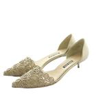 ジョルジオアルマーニ GIORGIO ARMANI パンプス ポインテッドトゥ 36 23.0cm ベージュ XGDG64 /MI ■GY64