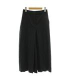 マックスマーラ MAX MARA 白タグ ワイドパンツ ウール カシミヤ混 プリーツ 34 黒 ブラック /XZ ■GY42