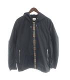 バーバリー ロンドン BURBERRY LONDON 22SS ナイロン ジャケット パーカー フーディ ノバチェック 切替 ジップアップ 44 L 黒 ブラック 8016318 /MW ■GY99