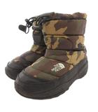 ザノースフェイス THE NORTH FACE ヌプシ ブーティー ブーツ ショート カモフラ柄 19cm 緑 グリーン 茶 ブラウン NFJ51582 /FF ■GY01