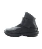 トリッペン trippen BASE-WAW-72 velcro short boots ショートブーツ ラウンド ロゴ レザー 35 23-23.5cm 黒 ブラック ■GY19 /MQ