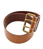 ラルフローレン RALPH LAUREN ヴィンテージ ベルト バックル レザー ダブルプロング ロゴ ゴールド金具 茶色 ブラウン /XZ ■GY19