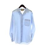 グッチ GUCCI オックスフォードシャツ 44 青 ブルー 長袖 オープンカラー パイピング トップス 664869 /PP ■GY19