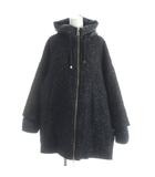 デュノ DUNO ダウンコート ツイード モヘヤ混  アルパカ混 40 S 黒 ブラック JW531E /MW ■GY19