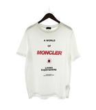 モンクレール MONCLER 22SS Tシャツ M 白 ホワイト ラウンドネック レタリングプリント 半袖 カットソー H10918C00024829H8 /PP ■GY19