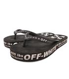 オフホワイト OFF WHITE ビーチサンダル シューズ トング ロゴ プリント 黒 ブラック /FF ■GY19
