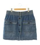 クロエ CHLOE デニムスカート ひざ丈 台形 40 ブルー /CX ■GY19