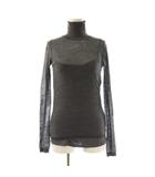 マックスマーラ MAX MARA 白タグ ニット セーター タートルネック インナー付き チャコールグレー /ES ■GY19