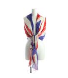 ジミーチュウ JIMMY CHOO 大判ストール ショール ロゴ ユニオンジャック柄 マルチカラー ■GY19 /MQ