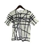 エルメス HERMES ボルデュック柄 マルジェラ期 Tシャツ L 白 ホワイト ネイビー 紺 半袖 ラウンドネック カットソー /PP ■GY68