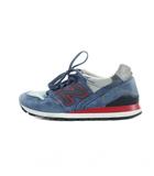 ニューバランス NEW BALANCE M996CMB スニーカー シューズ 靴 ロゴ USA製 スエード 25.5cm 青 ブルー ■GY42 /MQ