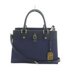  アンドシュエット & chouette 2WAY ハンドバッグ ショルダーバッグ フェイクレザー 紺 /MI ■GY01
