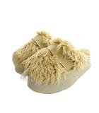 アグ オーストラリア UGG australia フラッフ ママ シュガー スライド ファースリッパ ロゴ ベルト 厚底 25cm 茶 ブラウン ■GY19 /MQ