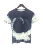 クリスチャンディオール Christian Dior JADIOR 8 Tシャツ カットソー 半袖 リネン混 タイダイ S 紺 ネイビー 043T03TA447 /MW ■GY19