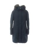 ウールリッチ WOOLRICH スピック&スパン Spick&Span 別注 BOW BRIDGE COAT ボウブリッジコート ダウンコート ラビットファー フード S 紺 ネイビー /MW ■GY19