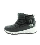 ザノースフェイス THE NORTH FACE NF0A4O8U W THERMOBALL PULL-ON ショートブーツ フェイクファー ロゴ ナイロン 24cm 黒 ブラック ■GY18 /MQ