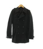 リチウム オム LITHIUM HOMME トレンチコート ダブル ミドル丈 コットン 44 黒 ブラック LH20-0501 /KU ■GY19