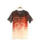 ステューシー STUSSY Tシャツ 半袖 タイダイ ロゴプリント S オレンジ /MY ■OS ■GY19