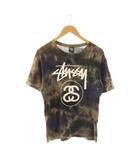 ステューシー STUSSY Tシャツ 半袖 タイダイ ロゴプリント S ブラウン /MY ■OS ■GY19