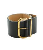 エンポリオアルマーニ EMPORIO ARMANI ビッグベルト レザー 42 黒 YEWG25 /MI ■GY19