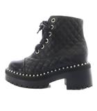 レディ Rady レースアップブーツ キルティング パール ショート S 黒 ブラック /SR ■GY64