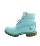 ティンバーランド Timberland LIMMITED EDITION プレミアムブーツ レースアップ ショート レザー ロゴ 8 青 ブルー ■GY12 /MQ
