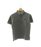 バーバリーブラックレーベル BURBERRY BLACK LABEL ポロシャツ 半袖 ロゴ刺繍 2 グレー /DF ■GY12