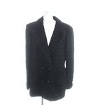 シャネル CHANEL 24AW ツイードジャケット ダブルブレスト ココマークボタン 38 黒 ブラック P71905V63459 /MW ■GY69
