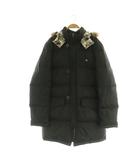 バーバリーブラックレーベル BURBERRY BLACK LABEL ダウンコート 裏地ノバチェック フォックスファー L ブラック /MY ■OS ■GY69