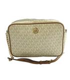 マイケルコース MICHAEL KORS ジェット セット トラベル スモール クロスボディ バッグ JET SET TRAVEL SMALL CROSSBODY BAG ショルダー MKロゴ キャンバス レザー アイボリー /SS ■OS ■GY01
