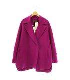  マリナリナルディ マックスマーラ MARINA RINALDI MAX MARA CUCITO A MANO コート チェスター アウター ウール 42 紫 /NR ■GY19