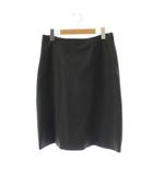 フェンディ FENDI フレアスカート 膝丈 ウール 44 チャコールグレー /DO ■GY19
