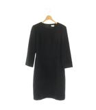 フォクシー FOXEY ワンピース ウール 長袖 ミモレ 42 黒 ■GY19 /SY ■OS