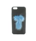 フェンディ FENDI iphone6 スマホケース レザー イニシャル 黒 青 /MI ■GY19