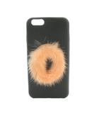 フェンディ FENDI iphone6 スマホケース レザー イニシャル 黒 ライトオレンジ 7AR50O 8ABF03RW /MI ■GY19