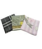 クリスチャンディオール Christian Dior フェンディ FENDI バーバリー BURBERRY 3点セット ハンカチ 花柄 総柄 チェック柄 ピンク グレー 黒 /MI ■GY19