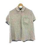 アクネ ストゥディオズ Acne Studios 14SS シャツ ブラウス 半袖 スパンコール 絹 シルク 34 シルバー色 /HN ■GY03