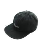 シュプリーム SUPREME 25FW Distressed Script Logo 6-Panel キャップ 帽子 ロゴ刺繍 黒 FW25H9 /MI ■GY12