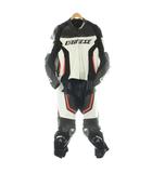  DAINESE ダイネーゼ Misano D-Air Perforated レーシングスーツ ジャケット パンツ つなぎ バイクウェア レザー 黒 ブラック 白 ホワイト /MW ■GY12