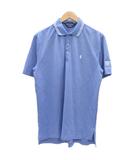 ポロゴルフ ラルフローレン POLO GOLF RALPH LAUREN ゴルフウェア ポロシャツ M サックスブルー 半袖 襟ライン ロゴ刺繍 /YS5 ■GY99