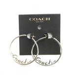 コーチ COACH ピアス アクセサリー 両耳用 リング ロゴ シルバー色 ■GY19 /MQ